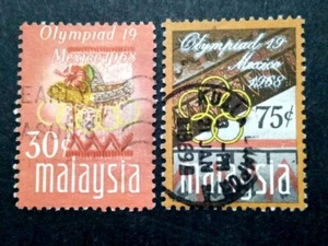 Malaysia 1968 19th Olympic Games Mexico Complete Set - 2v Used #2 - Picture 1 of 2