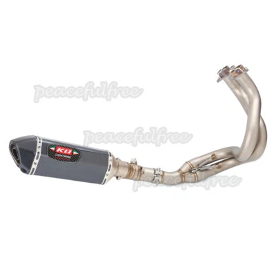 For Kawasaki Ninja 650 Z650 2012-2023 Complete Exhaust Front Mid Pipe Muffler 2" - Image 1 of 4