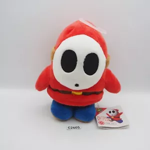Muñeco de juguete de peluche de 7" Shy Guy C2605 Super Mario Bros Sanei Japón - Imagen 1 de 8