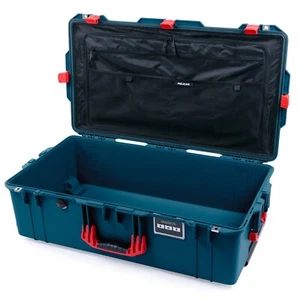 Indigo Blue & Red Pelican 1615 Air case. Empty & combo lid pouch. - Picture 1 of 4