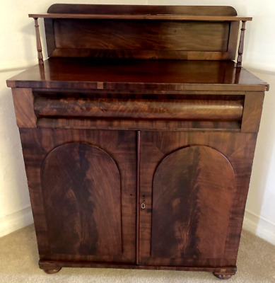 Antique French Mahogany Chiffonier Single Drawer With Cupboard. • 99.99£