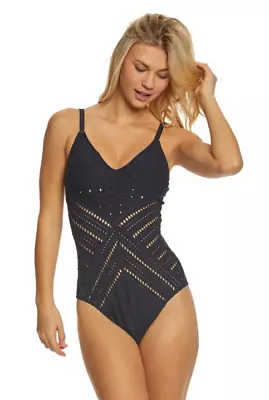 Robin Piccone Clarissa One Piece Swimsuit  180311 Midnight Navy 6  NWT $158 - Image 1 of 2