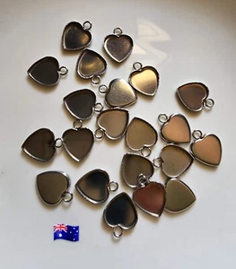 10pcs 12mm Heart Shape Stainless Steel Cabochon Base Setting Charm Pendant - Bild 1 von 1