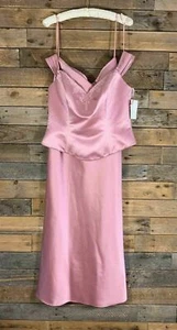 Vestido Veromia Rosa Doble Capa Ocasión Baile de graduación Talla UK 18 NUEVO - Imagen 1 de 9