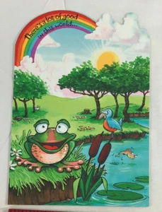 Vtg Unused Hallmark Lot of Good in this World Rainbow NURSES Day Card w Envelope - Foto 1 di 4
