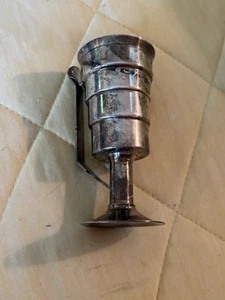 Vintage Napier Silver Plated Stepped Jigger Bar Measuring Cup 2oz Push Handle - Bild 1 von 10
