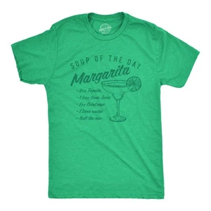 Mens Soup of The Day Margarita T Shirt Funny Tequila Recipe Graphic Tee - Picture 1 of 7