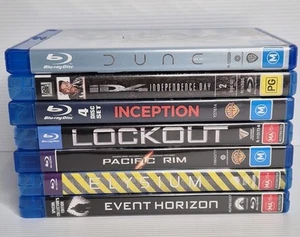Lote de 7 películas de ciencia ficción Blu-Ray Elysium Pacific Rim Lockout Inception - Imagen 1 de 15