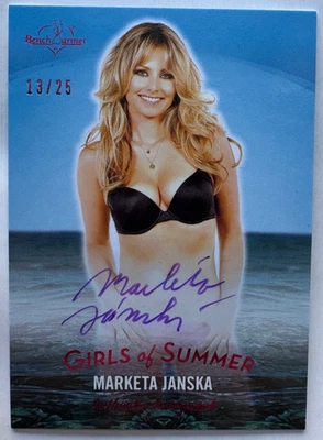2025 BENCHWARMER GIRLS OF SUMMER MARKETA JANSKA PINK FOIL AUTOGRAPH /25 - Image 1 of 2