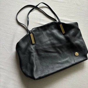 Vince Camuto Black Pebbled Leather Shoulder Tote Bag - Picture 1 of 10