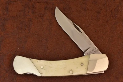 MOORE MAKER MATADOR ТЕХАС СДЕЛАНО В США ГЛАДКАЯ КОСТЬ СРЕДНИЙ ЗАМОК НОЖ (28952) - Изображение 1 из 4