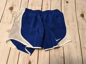 Brand New Nike Girls Running Shorts Blue & White - Picture 1 of 2