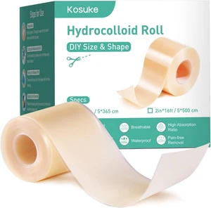 Hydrocolloid Bandages,Hydrocolloid Roll for Wound Care Large Hydrocolloid Bandag - Picture 1 of 7