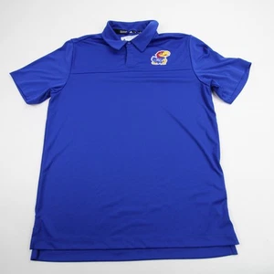Kansas Jayhawks adidas Polo Men's Blue Used - Picture 1 of 5