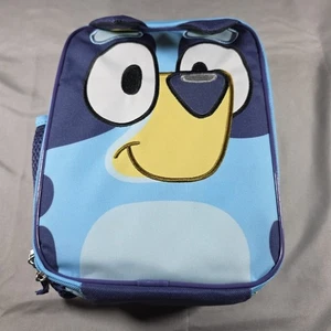 Bolsa de almuerzo azul aislada para niños con bolsillo de malla lateral NUEVA - Imagen 1 de 6