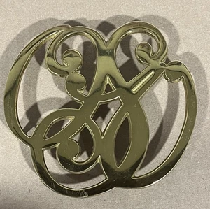 Vintage Old Sturbridge Village Trivet Virginia Metalcrafters Brass 5-24 - Picture 1 of 7