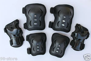  Kid's Roller Blading Wrist Elbow Knee Pads Blades Guard in Black - Picture 1 of 1