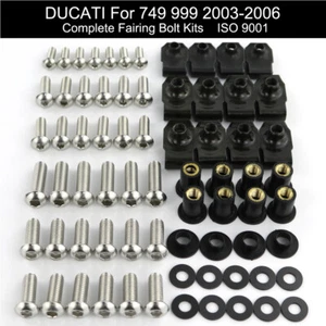Kit completo de sujetadores de carrocería pernos de carenado apto para Ducati 749 999 2003-2006 - Imagen 1 de 9