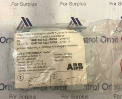 ABB  GHE 340 1321 R0002 EH 04 11 Contactor Accessories Auxiliary Contact - Image 1 of 4