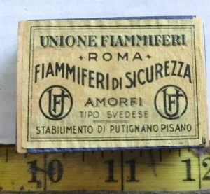 UNIONE FIAMMIFERI DI SICUREZZA AMORFI ROMA IMPOSTA SVEDESI WOODEN MATCHBOX {28} - Picture 1 of 5
