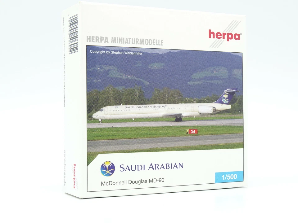 Herpa Aereo Compagnie Aeree 1/500 - McDonnell Douglas MD-90 Arabia Saudita - Immagine 1 di 1