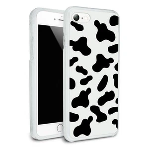 Kuh Druck schwarz weiß Hybrid Gummi Bumper Case für Apple iPhone 7 oder 7+ Plus - Bild 1 von 3