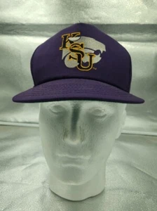 Vintage Kansas State University Wildcats Purple Snapback Embroidered Hat Cap USA - Picture 1 of 7