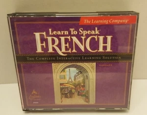 THE Learning Company LEARN TO SPEAK FRENCH 8.0 SOFTWARE 4 CD WINDOWS - Picture 1 of 8