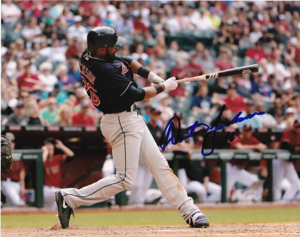 AUSTIN JACKSON  CLEVELAND INDIANS    ACTION SIGNED 8x10 — 第 1/1 张图片