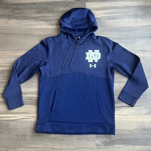 Under Armour Storm 1 Men’s Hoodie Notre Dame Blue Loose Fit Cold Gear Medium - Picture 1 of 17