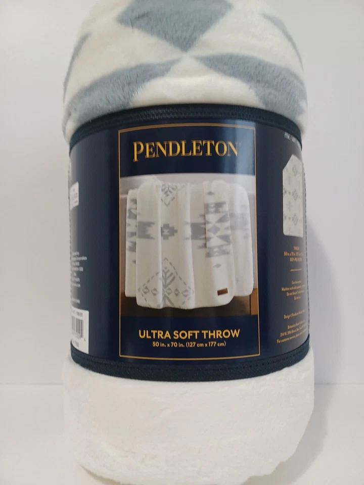 Pendleton Birch Tree 50"x70" Ivory /Gray Native Design Comfort Throw Blanket
