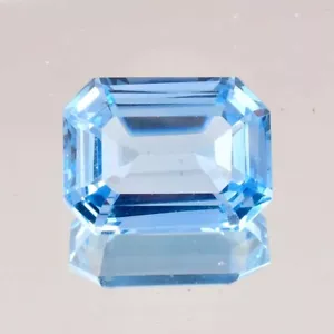 8x10 MM Natural Flawless Blueish AQUAMARINE Emerald Cut Loose Gem GIT Certified - Picture 1 of 5