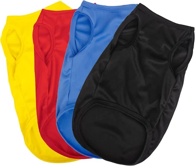 4 Piezas Camisas para Perros Pullover Suave Blanco Cachorro Camiseta Perros Pequeños Colorido Sólido  Foto 1 de 4