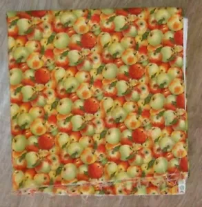 Beautiful cotton Makower Autumnal/Halloween fabric Apple Print 110 x 110 cm - Picture 1 of 4
