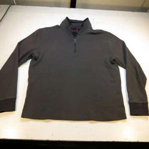 ROBERT GRAHAM DESIGNER 1/4 ZIP UP SWEATSHIRT Sz Mens M Gray  - Picture 1 of 4