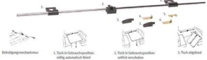 Línea De Mesa Deslizante Clásica Para Caravanas De Autocaravana 950mm 43506 - Imagen 1 de 1