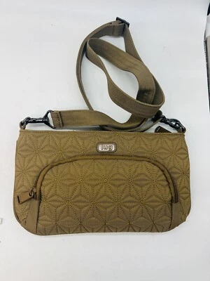 Bolso Bandolera Lug Flyer Marrón Nogal Bolso de Hombro Beige Convertible Acolchado Foto 1 de 4