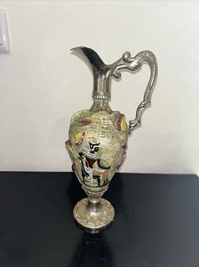 LBC A3 KRUG KARAFFE VASE VINTAGE REPROD VIETATA C C ART ITALIEN HANDBEMALT 2598 - Bild 1 von 8