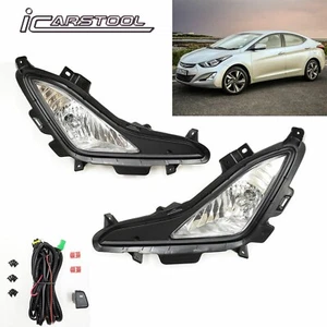 Clear Fog Lights Kit For 2014-2016 Hyundai Elantra with Bezel Wire Switch Bulbs - Bild 1 von 12