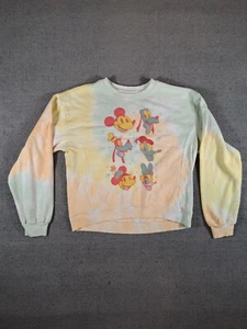 Disney Mickey Mouse TieDye Sweatshirt XL 15 /17 Girl Goofy Pluto Donald Minnie - Picture 1 of 7