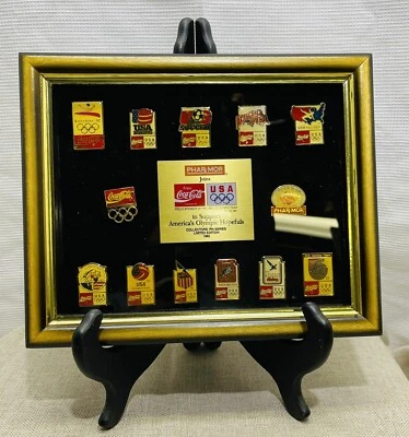 OLYMPICS 1992 LIMITED EDITION COLLECTORS PIN SET USA PHAR-MOR COCA COLA 13 PINS - Image 1 of 4