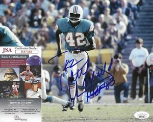 Foto firmada de Paul Warfield 8x10 con certificado de autenticidad JSA #II87488 Miami Dolphins HOF 83 - Imagen 1 de 2