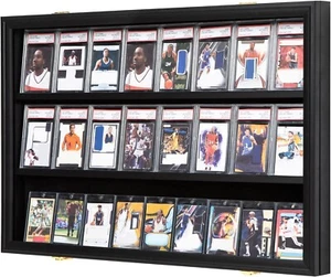 Abgestufte Sammelkarten Vitrine 24 Sport Baseball Fußball PSA Platten Gestell Rahmen - Bild 1 von 12