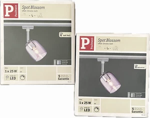 2 Stück Paulmann Spot G9 Schienensystem Chrom matt Pink transparent NEU R1286 - Bild 1 von 4