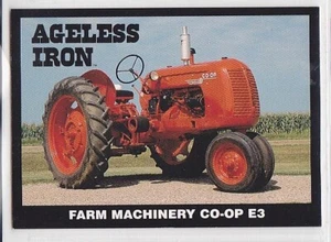 Vintage Farm Machinery Co-Op E3 Narrow Axle Farm Tractor Trading Card - Picture 1 of 2