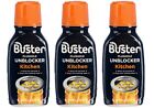 Kitchen Plughole Unblocker One Shot Buster 200g Blasts Away Fat & Food Pack of 3