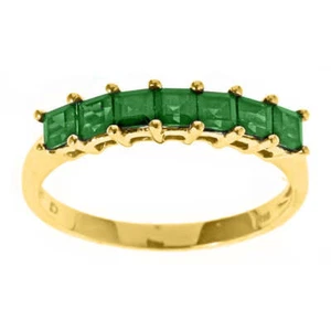 Gin and Grace Aurora 14K Yellow Gold Square-Cut Emerald Ring 1.13tcw 6 - Picture 1 of 25