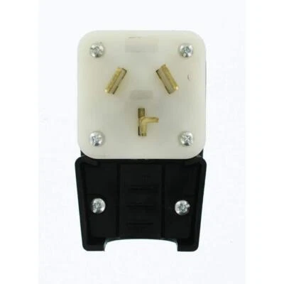 30 Amp 125-Volt/250-Volt Straight Blade Range Plug, Black - Imagem 1 de 4