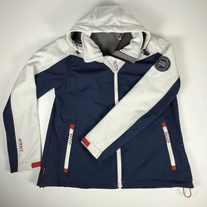 North Worn Women's Blue Softshell Coat Size Large Bergen Norway Waterproof Zip - Picture 1 of 18