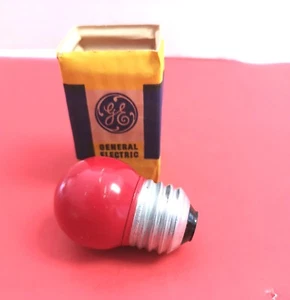 BMS 7-1/2S/R 7.5W 120V E26 Base Red Dark Room Photo LIGHT BULB LAMP NEW GE 30219 - Picture 1 of 6